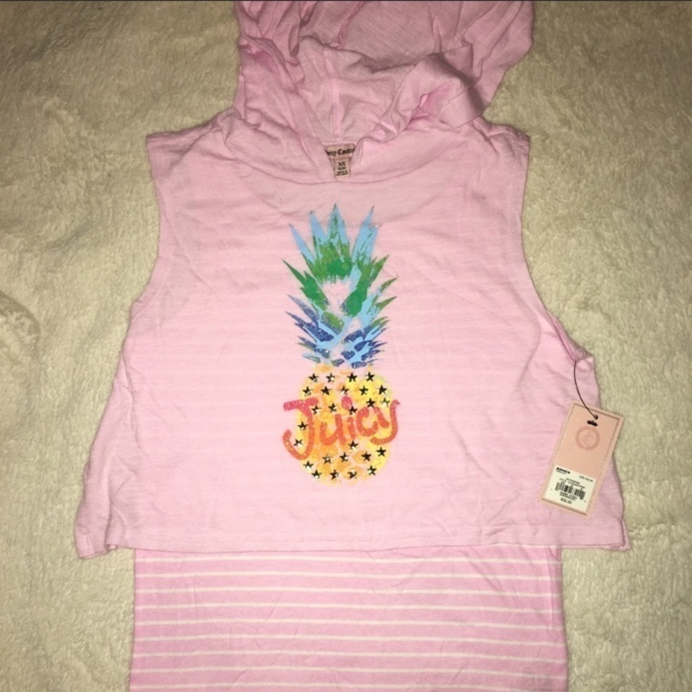 girls  juicy couture sleeveless hooded‎ tank top